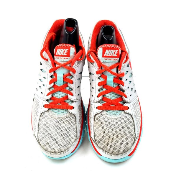Nike Flex 2013 Run Style 580440-016 Gray Turquoise/Orange Shoes Women's 7.5 - Picture 7 of 14